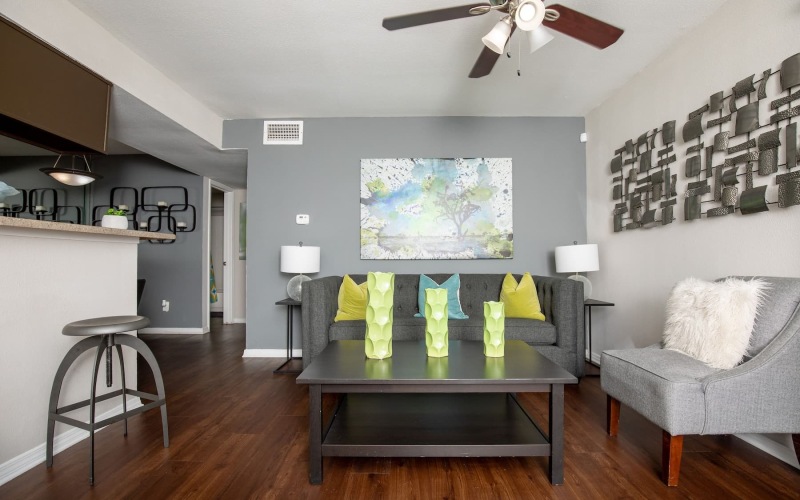 living room with modern decor