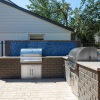 grill stations in stone structures